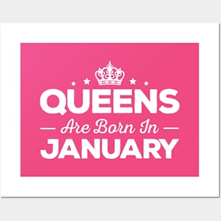 Queens Are Born In January Posters and Art